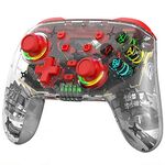Per gamepad wireless a doppia vibrazione PS3 / PS4 con luci RGB (rosso)