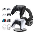 Gancio per cuffie per espositore per controller di gioco in acrilico (fondo nero-rotondo)