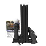 Per PS4/PS4 Pro/PS4 Slim Host iplay Staffa di stoccaggio base di raffreddamento multifunzione per ricarica a doppio posto (nero)