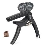 Galux GC501A Clip per chitarra acustica Pitch Clip per ukulele folk in metallo con custodia, Colore: nero