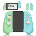 Per Switch Joycon con luce colorata Maniglia sinistra e destra (pulsante bianco)