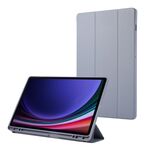 Per Samsung Galaxy Tab S9+ Custodia tablet 3 pieghe in pelle TPU in puro colore con slot per penna (lavanda)