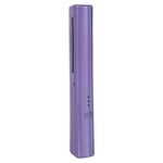 Bigodino per capelli ricaricabile USB portatile 2 in 1, pettine per lisciare i capelli a doppio uso (viola)
