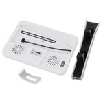 Base di raffreddamento per console PS5 Slim Iplay HBP-539 con caricatore con supporto verticale per luce ambientale RGB (bianco)