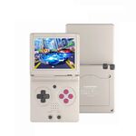 ANBERNIC RG35XXSP 3.5'' IPS Schermo Flip Console portatile Sistema Linux WIFI Lettore di videogiochi retrò 64G + 128G (Grigio)