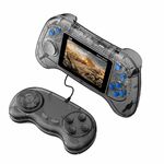Console di gioco portatile Q8 Schermo da 3,0 pollici Supporto per connessione TV Integrato 800 giochi Doppio grigio trasparente