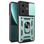 Per Infinix Hot 40i / Smart 8 Cover per fotocamera scorrevole Design TPU+Custodia per telefono PC(Verde)