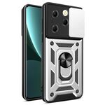Per Infinix Hot 40 / 40 Pro 4G Cover per fotocamera scorrevole Design TPU + Custodia per PC (Argento)