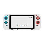 Per Nintendo Switch Game Console Custodia protettiva completa in silicone tinta unita (bianco)