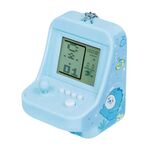 Portachiavi con ciondolo per macchina da gioco arcade portatile per bambini, mini giocattolo da gioco con blocchi di costruzione (blu)