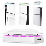 Per PS5 Slim Top antipolvere colorato ventola di raffreddamento 3 velocità regolabile (bianco)