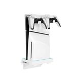 Per console PS5 Slim Rack di stoccaggio a parete con 3 porte USB2.0 (bianco)