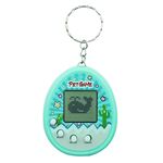 Giocattolo elettronico per animali domestici Feed Genie Nostalgic Virtual Cyber ​​Digital Game Portachiavi Giocattolo per bambini, Stile: Cactus (Verde)