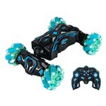 2.4G Spray RC Auto Sensore di gesti Musica Luci Twist Stunt Drift Auto Doppio Lato Guida Buggy Giocattolo, Colore: Maniglia RC Blu