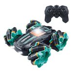 2.4G Stunt RC Car Drift Car Double-sided Racing Tumble Buggy Giocattolo, Stile: Singolo RC Verde