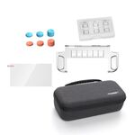DOBE TNS-5112 per Switch 2 10 in 1 Custodia per host + Custodia in cristallo + Pellicola temperata + Set di protezione anticaduta per tastiere a bilanciere
