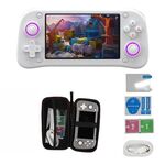 Console di gioco portatile retrò XF43, console di gioco open source con schermo grande da 4,3 pollici, lettore video da gioco, 128 GB (bianca)