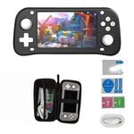 Console di gioco portatile retrò XF43, console di gioco open source con schermo grande da 4,3 pollici, lettore video da gioco, 128 GB (nera)