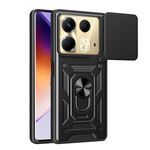 Per Infinix Note 40 4G Cover per fotocamera scorrevole Design TPU + Custodia per telefono PC (Nero)