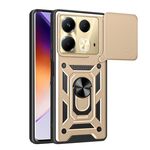 Per Infinix Note 40 4G Cover per fotocamera scorrevole Design TPU + Custodia per telefono PC (Oro)