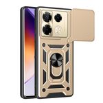 Per Infinix Note 40 Pro/40 Pro+ 5G Cover per fotocamera scorrevole Design TPU + Custodia per PC (Oro)