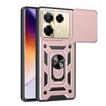 Per Infinix Note 40 Pro/40 Pro+ 5G Cover per fotocamera scorrevole Design TPU + Custodia per PC (Oro rosa)