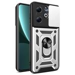 Per Infinix Smart 8 Plus / 8 Pro Cover per fotocamera scorrevole Design TPU + Custodia per PC (Argento)
