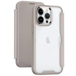 Custodia per cellulare in pelle flip con blocco RFID per iPhone 11 Pro Max (cachi)