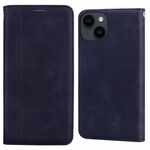 Custodia per telefono in PU con vibrazione orizzontale magnetica satinata per iPhone 15 Plus (nera)