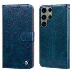Per Samsung Galaxy S24 Custodia in pelle antiurto con texture a cera ultra oleosa (blu)