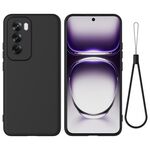 Custodia antiurto in silicone liquido color puro per OPPO Reno12 5G Global (nera)