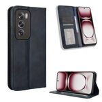 Custodia in pelle con texture retrò e fibbia magnetica globale per OPPO Reno12 5G (blu)