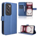 Custodia in pelle con texture a diamante per OPPO Reno12 5G (blu)