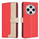 Per Redmi 14C 4G Custodia antifurto RFID in pelle con colori abbinati (rosso)