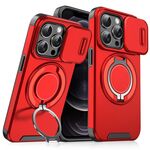 Custodia per telefono con supporto ad anello scorrevole Camshield per iPhone 12 Pro (rosso)