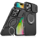 Custodia per telefono con supporto ad anello scorrevole Camshield per iPhone 16 Pro Max (nero)