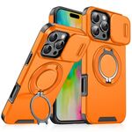 Custodia per telefono con supporto ad anello scorrevole Camshield per iPhone 16 Pro Max (arancione)