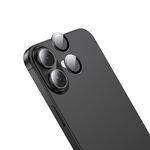 Per iPhone 16/16 Plus hoco V15 Pellicola protettiva per lenti invisibili in metallo 3D (nero)