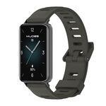 Per Honor Band 9 MIJOBS Cinturino per orologio in TPU traspirante con foro piatto (verde cachi nero)