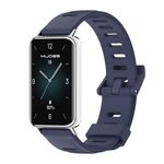 Per Honor Band 9 MIJOBS Cinturino per orologio in TPU traspirante con foro piatto (blu notte argento)