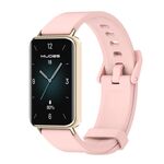 Per Honor Band 9 MIJOBS Cinturino in silicone tinta unita (oro chiaro rosa)