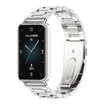 Per Honor Band 9 MIJOBS Cinturino per orologio in acciaio inossidabile a tre perle (argento)