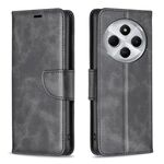 Per Redmi 14C 4G Custodia per telefono in pelle a conchiglia con texture in pelle di agnello di colore puro (nero)
