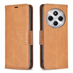 Per Redmi 14C 4G Custodia per telefono in pelle a conchiglia con texture in pelle di agnello di colore puro (giallo)
