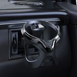 Portabicchieri per auto, presa d'aria per condizionatore, portaoggetti multifunzionale, colore: nero argento ordinario