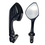 Accessori per specchietti retrovisori per la modifica del motociclo per Kawasaki (nero)
