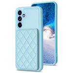 Per Samsung Galaxy A34 BF25 Custodia per telefono con porta carte scozzese quadrato (blu)