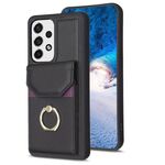 Per Samsung Galaxy A13 4G/5G BF29 Custodia per telefono con anello per borsa per carte d'organo (nera)