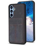 Per Samsung Galaxy A34 5G BF28 Custodia per telefono con custodia per carta smerigliata con supporto (nero)