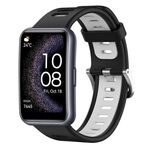 Per Huawei Watch Fit cinturino in silicone bicolore edizione speciale (nero + bianco)